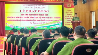 Phát động đợt sinh hoạt chính trị đặc biệt kỷ niệm 80 năm Ngày truyền thống CAND Việt Nam