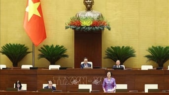 Ngày 15/5, Quốc hội họp toàn thể tại hội trường, thảo luận một số dự án luật