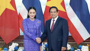 Trang trọng lễ đón Thủ tướng Thái Lan thăm chính thức Việt Nam