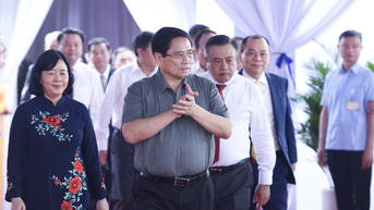 Thủ tướng Phạm Minh Chính dự Lễ khởi công Dự án đầu tư xây dựng cầu Tứ Liên