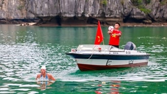 Ánh Viên và Đỗ Kim Phúc lập kỷ lục trên vịnh Hạ Long