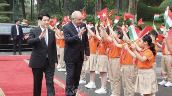 Chủ tịch nước Lương Cường chủ trì lễ đón chính thức Tổng thống Hungary