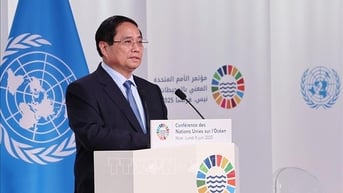 Thủ tướng Phạm Minh Chính đại diện ASEAN phát biểu tại Hội nghị đại dương của Liên hợp quốc 