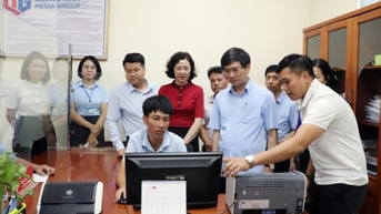 Đồng chí Vũ Quyết Tiến, Phó Bí thư Tỉnh uỷ kiểm tra công tác chuẩn bị mô hình chính quyền địa phương 2 cấp
