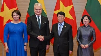 Chủ tịch nước Lương Cường chủ trì chiêu đãi chính thức Tổng thống Litva