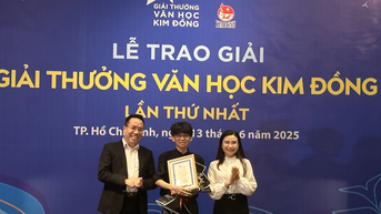 Tác giả trẻ Giai Du đoạt giải nhất Giải thưởng Văn học Kim Đồng lần thứ nhất