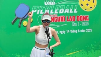Đại sứ Minh Hằng tuyên thệ khai mạc giải pickleball Báo Người Lao Động 