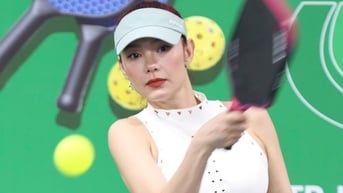 Sao Vbiz tranh tài với phóng viên ở giải pickleball báo Người Lao Động