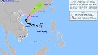 Bão số 1 suy yếu dần