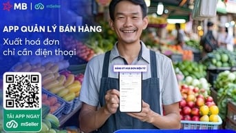 MB tặng miễn phí app bán hàng, xuất hóa đơn điện tử chỉ cần điện thoại