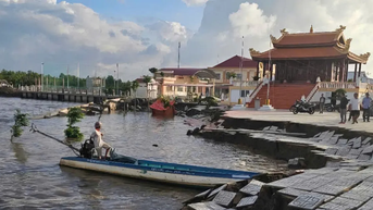 Cà Mau: Di tích Miếu bà Thủy Long bị sạt lở nghiêm trọng