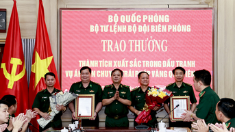 Bộ tư lệnh Bộ đội Biên phòng khen thưởng thành tích xuất sắc trong đấu tranh vụ án vận chuyển trái phép vàng