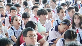 Sáng nay, học sinh làm bài khảo sát lớp 6 Trần Đại Nghĩa với nội dung gì?