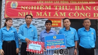 Liên đoàn Lao động tỉnh nghiệm thu và bàn giao 4 mái ấm cho đoàn viên
