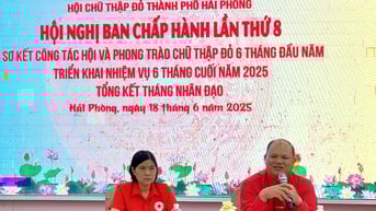 Hội Chữ thập đỏ thành phố sơ kết 6 tháng đầu năm, tri ân cán bộ Hội cơ sở