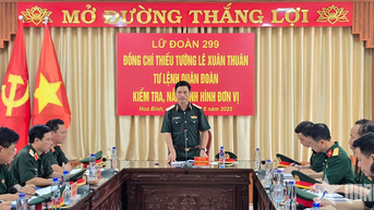 Tư lệnh Quân đoàn 12 kiểm tra, nắm tình hình tại Lữ đoàn 299