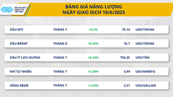 Thị trường hàng hóa 19/6: Sắc xanh tiếp tục duy trì trên...