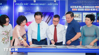 “Nguồn tin chính thống, dòng tin chủ lực” - gian trưng bày của TTXVN tại Hội báo Toàn quốc năm 2025