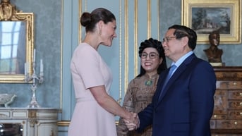 Thủ tướng Phạm Minh Chính hội kiến Công chúa kế vị Thụy Điển và Phu quân