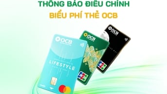 Thông báo điều chỉnh biểu phí thẻ OCB