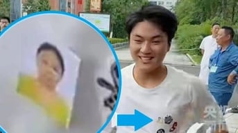 Nam sinh dán ảnh mẹ quá cố lên ngực áo khi đi thi đại học