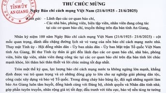Bí thư Tỉnh ủy An Giang Lê Hồng Quang chúc mừng kỷ niệm 100 năm Ngày Báo chí cách mạng Việt Nam (21/6/1925 - 21/6/2025)