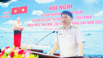 Vùng 4 Hải quân rút kinh nghiệm xây dựng điểm về công tác giáo dục chính trị