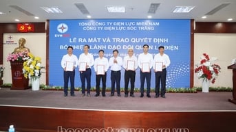 Công ty Điện lực Sóc Trăng ra mắt và trao quyết định bổ nhiệm lãnh đạo Đội quản lý Điện
