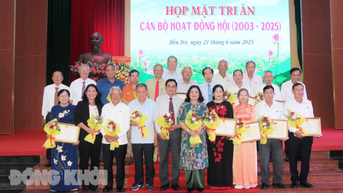 Hội Bảo trợ bệnh nhân nghèo tỉnh họp mặt tri ân cán bộ hoạt động hội các cấp qua 22 năm hoạt động thiện nguyện