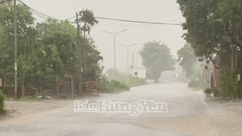 Hưng Yên có mưa to và dông
