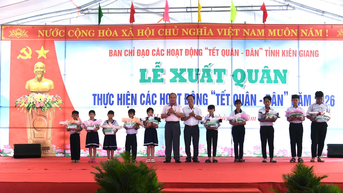 Kiên Giang: Xuất quân thực hiện Tết quân – dân năm 2026