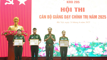 Kho 205 tổ chức thành công Hội thi cán bộ giảng dạy chính trị năm 2025