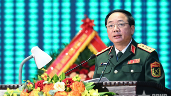 Thượng tướng Trịnh Văn Quyết dự Lễ công bố quyết định thành lập Ban chỉ huy Phòng thủ khu vực tại Bộ tư lệnh Thủ đô Hà Nội