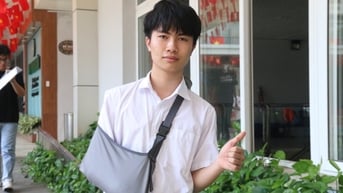 Đứt gân tay phải trước thềm thi tốt nghiệp THPT, nam sinh tỏ rõ tinh thần chiến binh