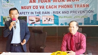 VWS tổ chức tập huấn an toàn mùa mưa cho người lao động