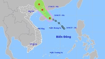 Thời tiết ngày 26/6: Áp thấp nhiệt đới trên Biển Đông gây mưa lớn diện rộng