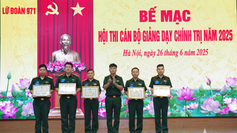Lữ đoàn 971 tổ chức thành công Hội thi cán bộ giảng dạy chính trị năm 2025