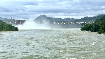 Hôm nay 29-6, thủy điện Tuyên Quang mở 3 cửa xả nước