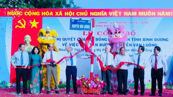 Công bố Nghị quyết của HĐND tỉnh về việc đặt tên đường Nguyễn Văn Luông