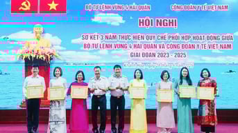 Sơ kết 3 năm phối hợp hoạt động giữa Vùng 4 Hải quân với Công đoàn Y tế Việt Nam