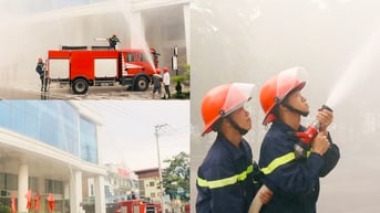 Theo chân lực lượng chức năng trong cuộc diễn tập phòng cháy, cứu nạn quy mô lớn