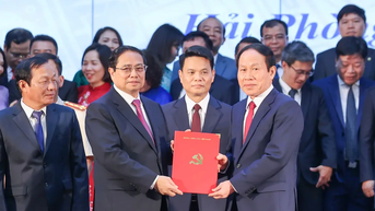 Thủ tướng Phạm Minh Chính dự Lễ công bố nghị quyết, quyết định của Trung ương tại TP Hải Phòng
