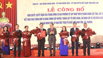 Công bố các quyết định nhân sự tỉnh Đắk Lắk mới