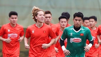 U22 Việt Nam đá giao hữu với Đài Loan