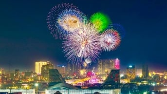 Chương trình nghệ thuật và bắn pháo hoa mừng hợp nhất Hải Dương - Hải Phòng