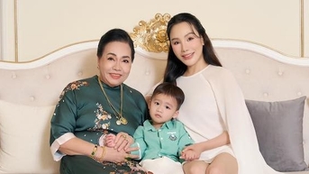 សិល្បករប្រជាជន Trinh Kim Chi ឈានដល់អាយុ 54 ឆ្នាំ ពិធីករ Mai Ngoc និង Ho Quynh Huong បង្អួតកូនប្រុសរបស់ពួកគេ