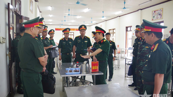 Kiểm tra công tác bảo đảm hậu cần cho các lực lượng thực hiện nhiệm vụ diễu binh, diễu hành tại Lữ đoàn xe tăng 201