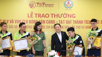 Bầu Hiển thưởng tiền tỷ cho các tay vợt bóng bàn CAND T&T