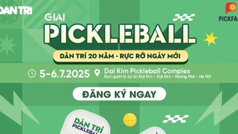 Công bố điều lệ thi đấu giải pickleball "Dân trí 20 năm - Rực rỡ ngày mới"