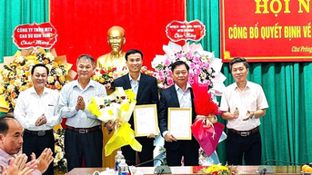 Công ty Cao su Chư Prông công bố các quyết định về công tác cán bộ
